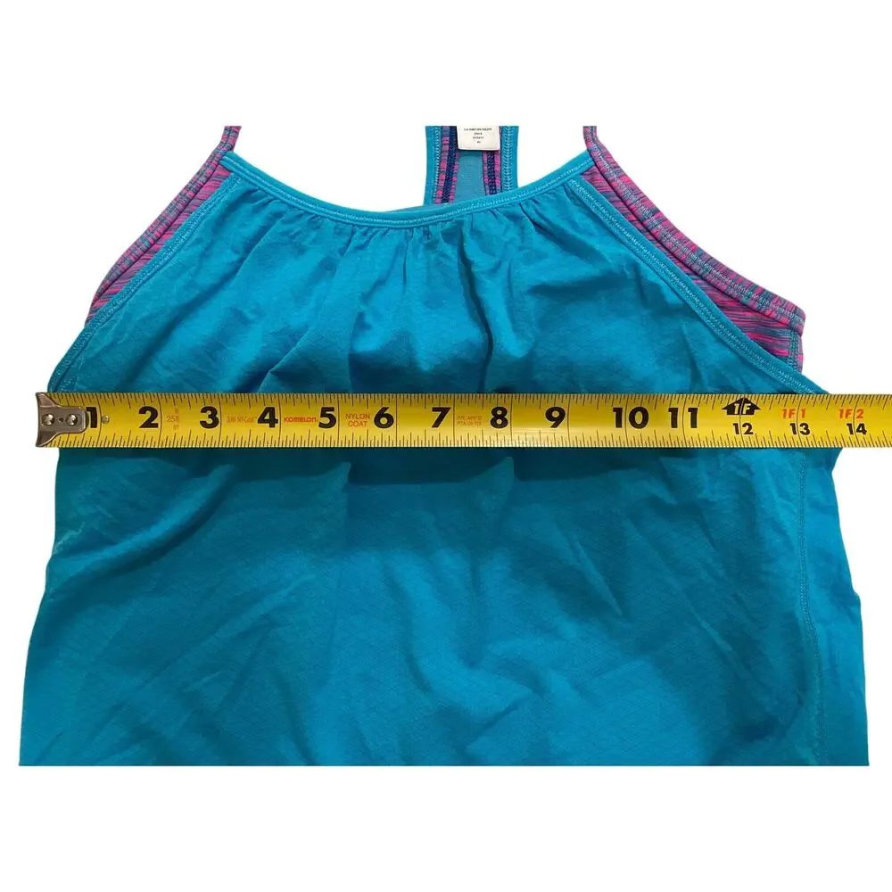 ivivva by Lululemon Girls Blue & Pink Double Dutch Tank Top Size 12 - EUC